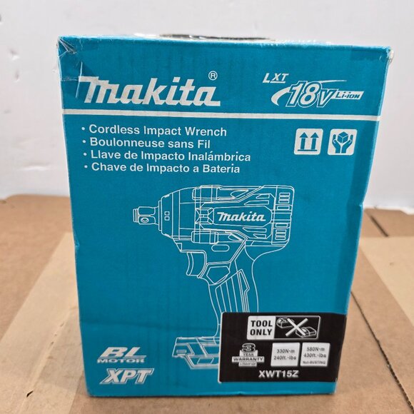 Makita XWT15Z 18V 1/2" LXT Cordless Impact Wrench Kit w/ Detent Anvil -Bare Tool - Picture 1 of 8